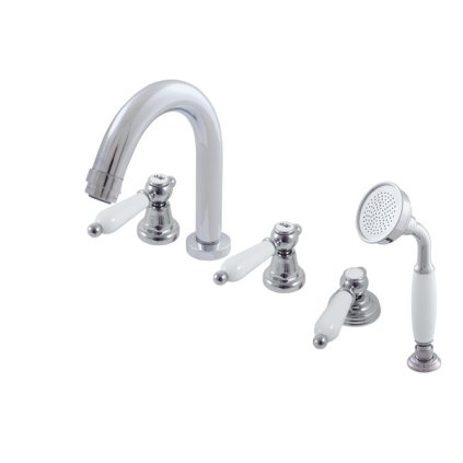 Vanová baterie 5-otvorová MORAVA RETRO - MK562.xP, Chrom (SLEZÁK RAV-Barva Chrom, SLEZÁK RAV-Připojovací hadičky - závit 3/8")