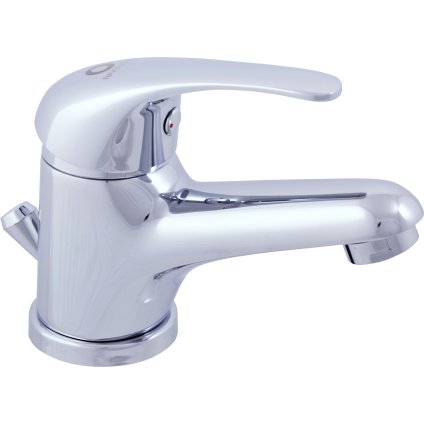 Umyvadlová baterie s výpustí SÁZAVA - SAx27.x, Chrom (SLEZÁK RAV-Barva Chrom, SLEZÁK RAV-Připojovací hadičky - závit 3/8", SLEZÁK RAV-Typ ovládací páky Ovládací páka č.: 0 - (SA027.0))