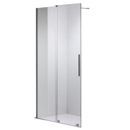 Posuvná bezrámová sprchová zástěna HYD-ATA 110 chrom/transparent - bez vaničky