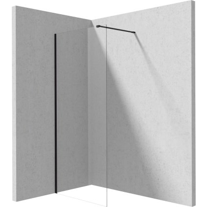 Sprchová zástěna Walk-in Prizma – KTJ N37P 70 cm, černá mat