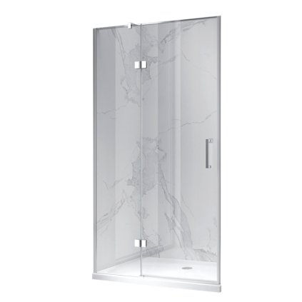 Sprchové dveře HYD-KZ17B 80 chrom/transparent pro instalaci do niky - bez vaničky