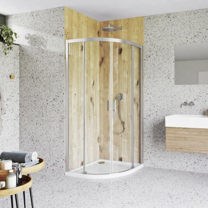 Čtvrtkruhový sprchový kout CI R55 - bez vaničky