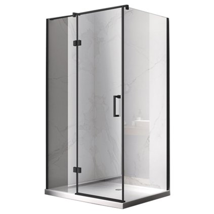 Obdélníkový sprchový kout HYD-OK03D 120x100 černá/transparent - bez vaničky