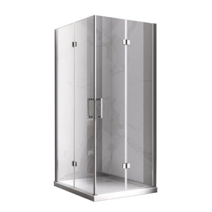 Čtvercový sprchový kout HYD-SK08C 90x90 chrom/transparent - bez vaničky