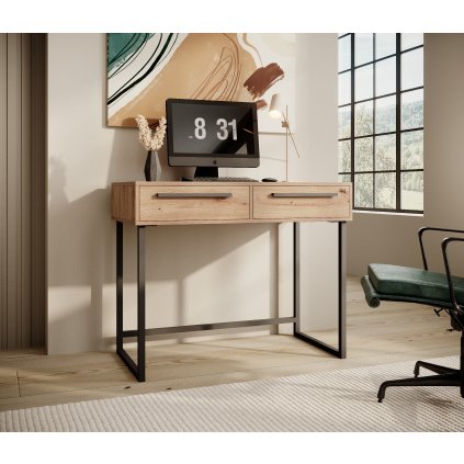 PC stůl ARIA A-B, dub artisan/černá