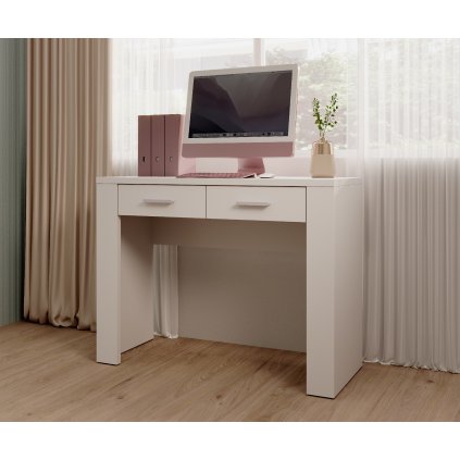 PC stůl CESIRO 2SZ W, bílá