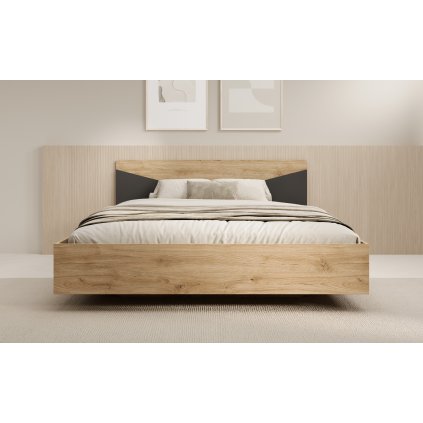 Postel 140x200 Atson OB, dub/černá