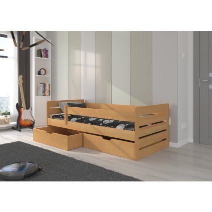 Postel BEMMA, CH-Bem-Bee-205+M-E2040, 200x90 cm s matrací, buk