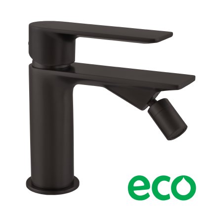 Bidetová baterie bez výpusti NIL - NL144.xCMAT, Černá mat (SLEZÁK RAV-Barva Černá mat, SLEZÁK RAV-Připojovací hadičky - závit 3/8")