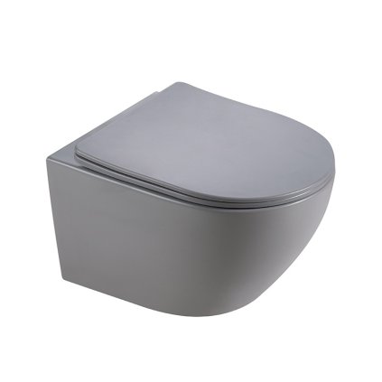 MISKA WC WISZACA RIMLESS MIZU MTGR RIM 03 SZARY MAT DESKA WOLNOOPADAJACA DUROPLAST %5B137678%5D 1200