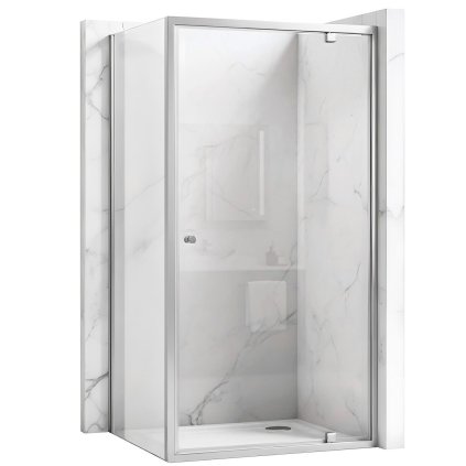 Sprchový kout REA PRIMO SWING 100/dveře x 90/zástěna cm, chrom - bez vaničky