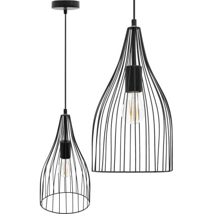 Minimalistické závěsné osvětlení Rimini Retro černé
