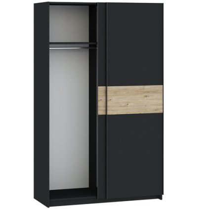 Skříň s posuvnými dveřmi BERNO 120, černá