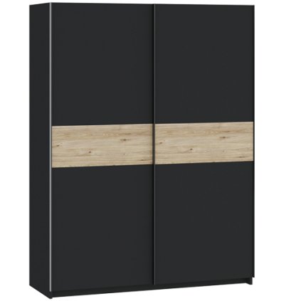 Skříň s posuvnými dveřmi BERNO 150, černá