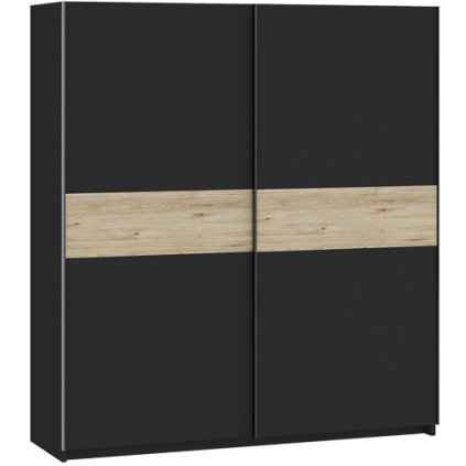Skříň s posuvnými dveřmi BERNO 200, černá