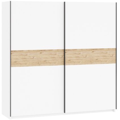 Skříň s posuvnými dveřmi BERNO 200, bílá