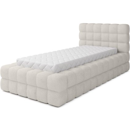 Čalouněná postel Dizzle s úložným prostorem (Materiál potahu Jaffray 18 - béžová, Rozměr 90x200)
