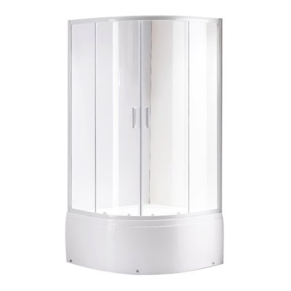 KABINA PRYSZNICOWA POLOKRAGLA Z BRODZIKIEM MAJA BIALA 80 80 CM %5B101170%5D 1200