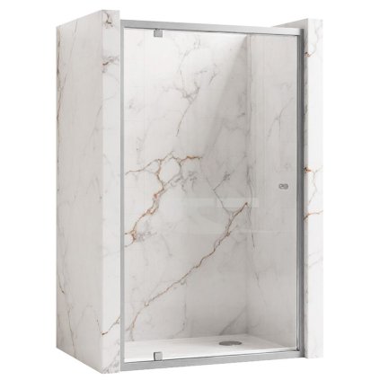 Jednokřídlé sprchové dveře REA PRIMO SWING 80 cm, chrom/transparent - bez vaničky