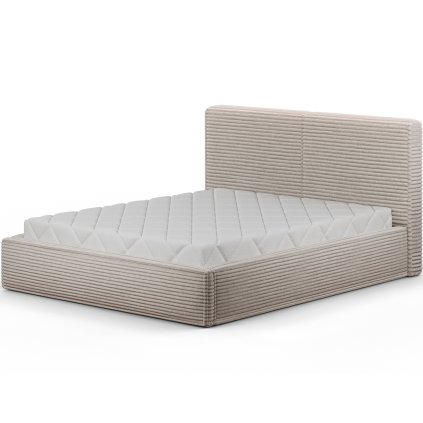 Čalouněná postel Pesillo s kovovým rámem a úložným prostorem (Materiál potahu Modullo 01 - bílá, Rozměr 140x200)