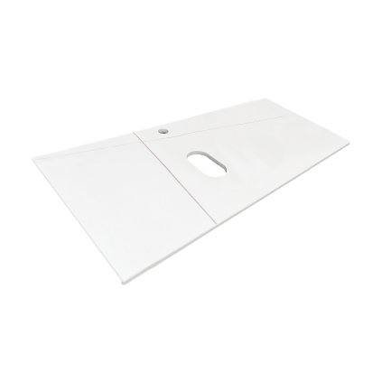 Nábytková horní deska Sara 120 cm z konglomerátu, bílá
