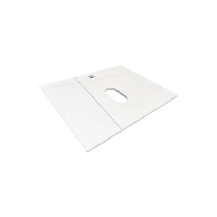 Nábytková horní deska Sara 60 cm z konglomerátu, bílá