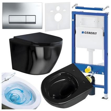 ZESTAW PODTYNKOWY WC STELAZ GEBERIT DUOFI MISKA FLOW BL TR 02 PRZYCISK DELTA 50 CHROM %5B152110%5D 1200