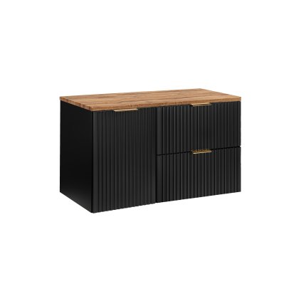 Koupelnová skříňka pod deskové umyvadlo SET-ADB B Wotan 100 černá/dub wotan