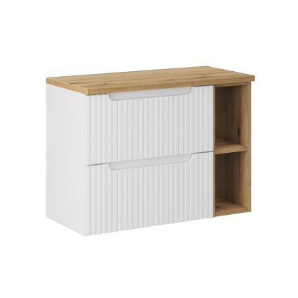 Koupelnová skříňka pod deskové umyvadlo SET-NOW B Oak 80 bílá/dub coast evoke