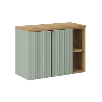 Koupelnová skříňka pod deskové umyvadlo SET-LRG B Oak 80 zelená/dub coast evoke