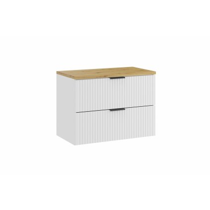 Koupelnová skříňka pod deskové umyvadlo Adel White SET-ADW B ARTISAN 80 bílá/dub artisan