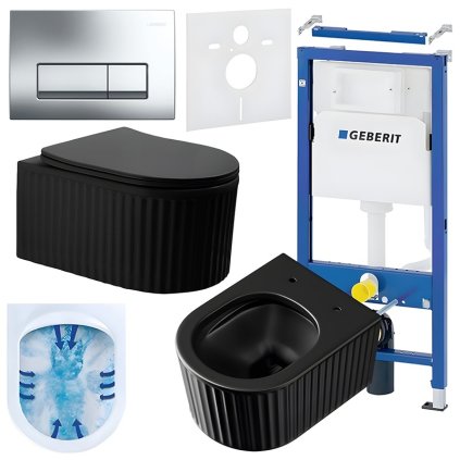 ZESTAW PODTYNKOWY WC STELAZ GEBERIT DUOFI MISKA LUMA MTB RIM 03 PRZYCISK DELTA 50 CHROM %5B159045%5D 1200