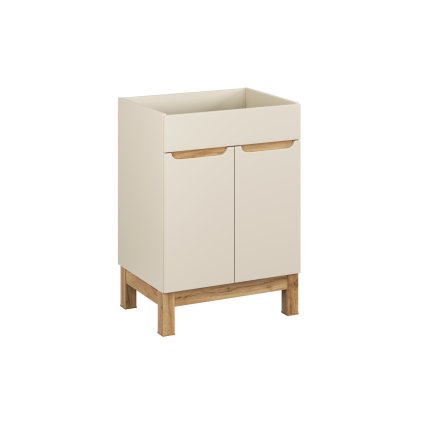 Koupelnová skříňka pod umyvadlo Bali Cashmere 60 kašmír/dub wotan