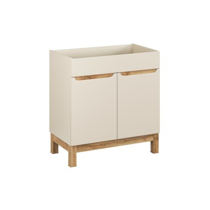 Koupelnová skříňka pod umyvadlo Bali Cashmere 80 kašmír/dub wotan