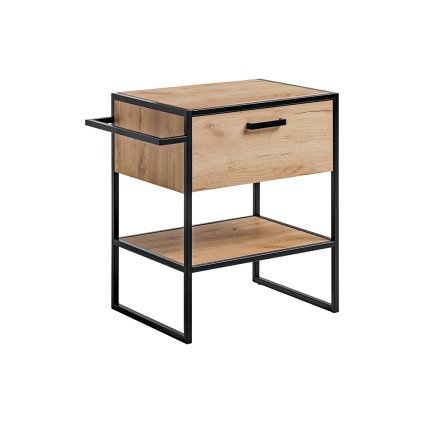 Koupelnová skříňka pod umyvadlo Brooklin 70 černá/dub craft zlatý