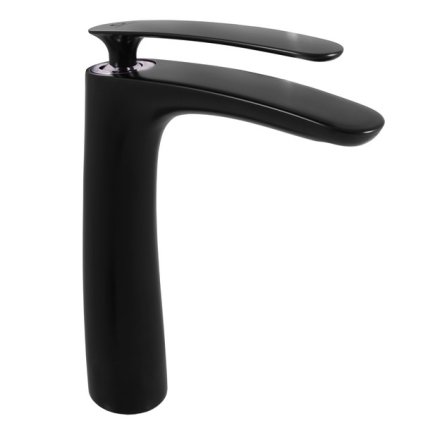 Umyvadlová vysoká baterie bez výpusti TIGRIS - TG130.xCMATC, Černá mat/chrom (SLEZÁK RAV-Připojovací hadičky - závit 3/8")