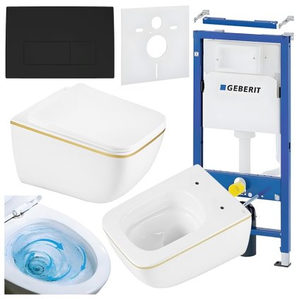 ZESTAW PODTYNKOWY WC STELAZ GEBERIT DUOFI MISKA YUZU WH GL TR 03 PRZYCISK DELTA 50 CZARNY MAT %5B160414%5D 1200