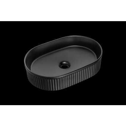 Keramické umyvadlo na desku BEYOND 5 BLACK, černá mat