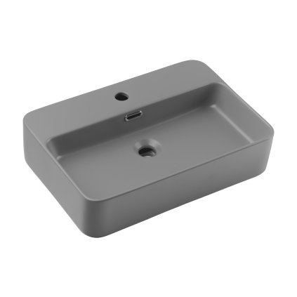 Keramické umyvadlo na desku TRUST 2 MATT, světle šedá