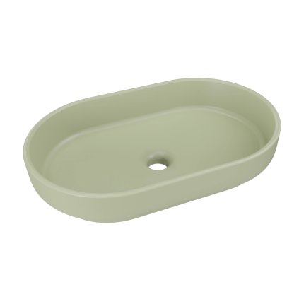 Keramické umyvadlo na desku RIVER 2 OLIVE GREEN MATT, zelená