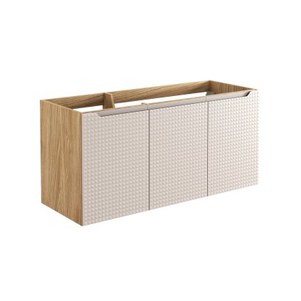 Koupelnová skříňka pod umyvadlo Luxor Beige 120 béžová/dub olejovaný