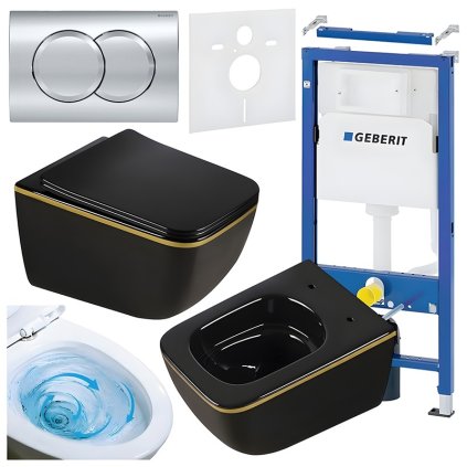 ZESTAW PODTYNKOWY WC STELAZ GEBERIT DUOFI MISKA YUZU BL GL TR 03 PRZYCISK DELTA 01 CHROM %5B161362%5D 1200