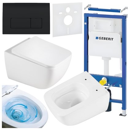 ZESTAW PODTYNKOWY WC STELAZ GEBERIT DUOFI MISKA YUZU WH GL TR 03 PRZYCISK DELTA 50 CZARNY POLYSK %5B162000%5D 1200