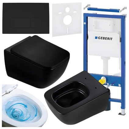 ZESTAW PODTYNKOWY WC STELAZ GEBERIT DUOFI MISKA YUZU MTB TR 03 PRZYCISK DELTA 50 CZARNY MAT %5B162468%5D 1200