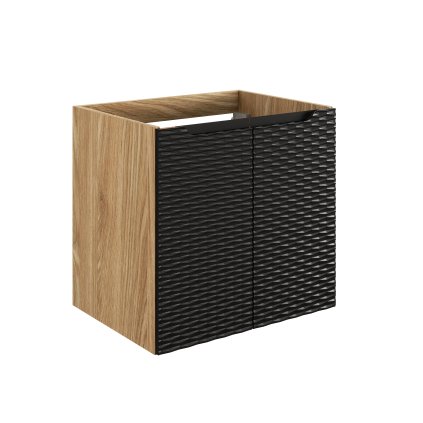 Koupelnová skříňka pod umyvadlo Ocean Black 60 černá/dub olejovaný