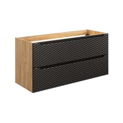 Koupelnová skříňka pod umyvadlo Ocean Black 120 černá/dub olejovaný
