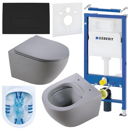ZESTAW PODTYNKOWY WC STELAZ GEBERIT DUOFI MISKA MIZU MTGR RIM 03 PRZYCISK DELTA 50 CZARNY MAT %5B165529%5D 1200