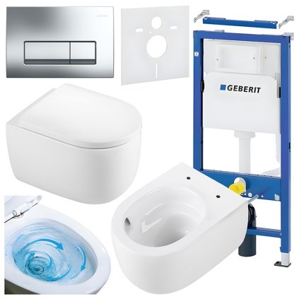 ZESTAW PODTYNKOWY WC STELAZ GEBERIT DUOFI MISKA LAKE WH TR 02 PRZYCISK DELTA 50 CHROM %5B163277%5D 1200