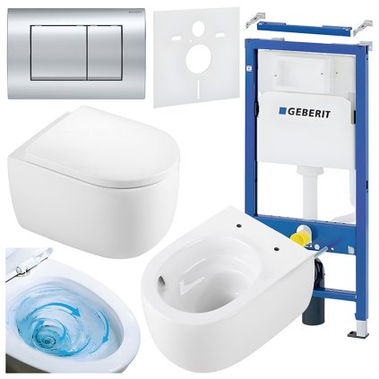 ZESTAW PODTYNKOWY WC STELAZ GEBERIT DUOFI MISKA LAKE WH TR 02 PRZYCISK DELTA 30 CHROM %5B163325%5D 1200