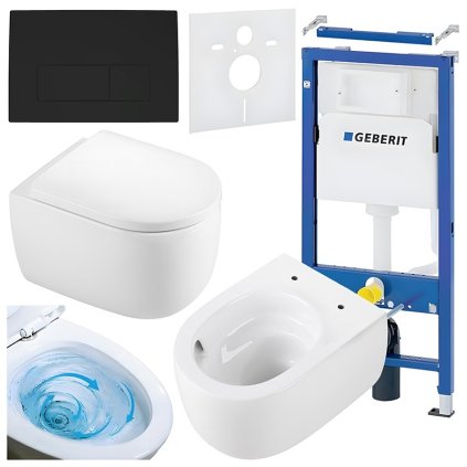 ZESTAW PODTYNKOWY WC STELAZ GEBERIT DUOFI MISKA LAKE WH TR 02 PRZYCISK DELTA 50 CZARNY MAT %5B163253%5D 1200